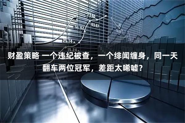 财盈策略 一个违纪被查，一个绯闻缠身，同一天翻车两位冠军，差距太唏嘘？